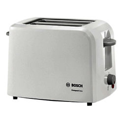 Bosch TAT3A011GB Village Collection 2-Slice Toaster, White